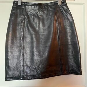 Vintage Marc Buchanan lined leather mini skirt